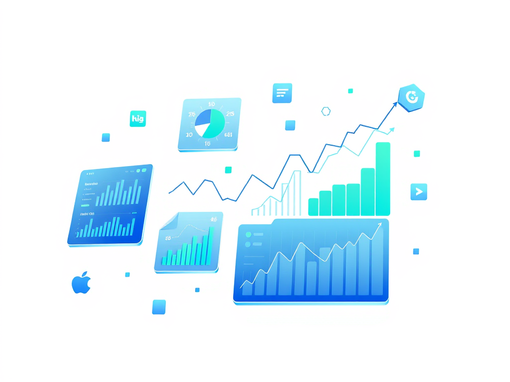 Illustration abstraite représentant la performance et l’optimisation de campagnes Meta Ads Facebook et Instagram